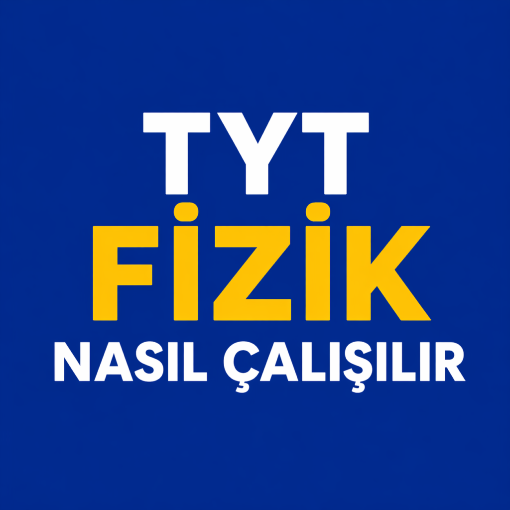 Üzerinde ''TYT FİZİK NASIL ÇALIŞILIR?'' yazan poster. 